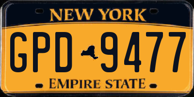 NY license plate GPD9477