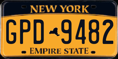 NY license plate GPD9482