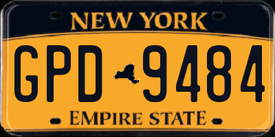 NY license plate GPD9484