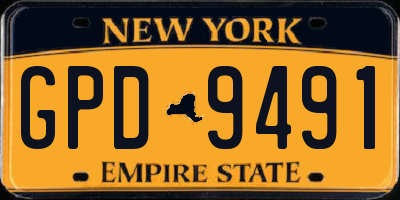 NY license plate GPD9491