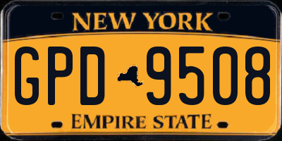 NY license plate GPD9508