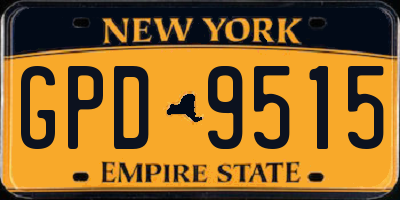 NY license plate GPD9515