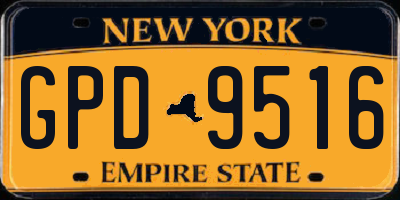 NY license plate GPD9516