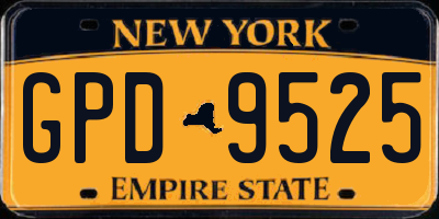 NY license plate GPD9525