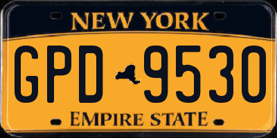 NY license plate GPD9530