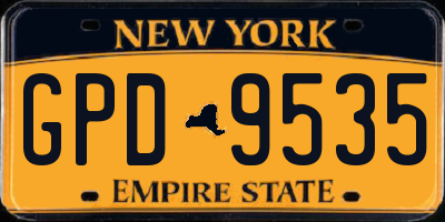 NY license plate GPD9535