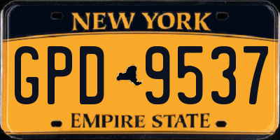 NY license plate GPD9537