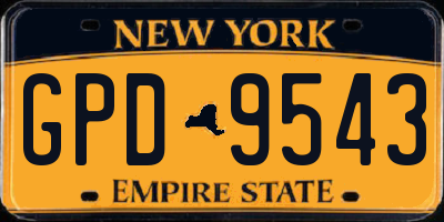 NY license plate GPD9543