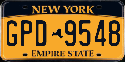 NY license plate GPD9548