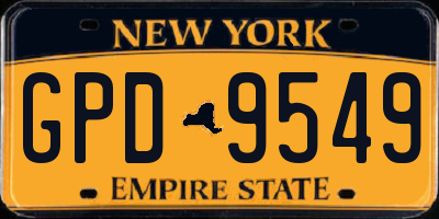 NY license plate GPD9549