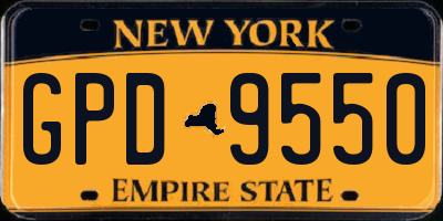 NY license plate GPD9550