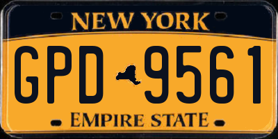 NY license plate GPD9561