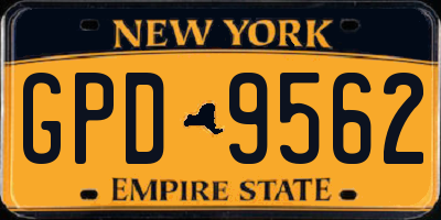 NY license plate GPD9562
