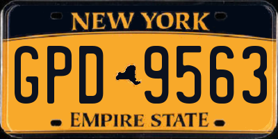 NY license plate GPD9563