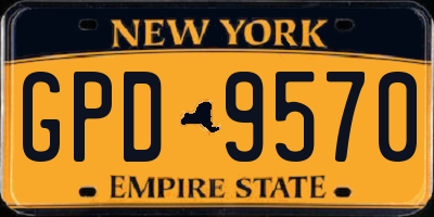 NY license plate GPD9570