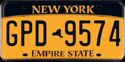 NY license plate GPD9574