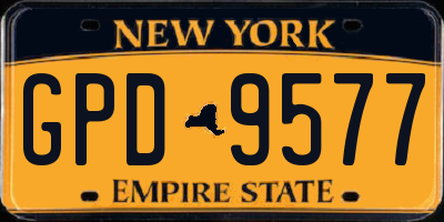 NY license plate GPD9577