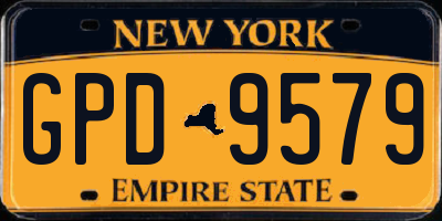 NY license plate GPD9579