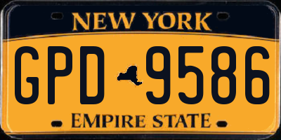 NY license plate GPD9586