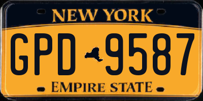 NY license plate GPD9587