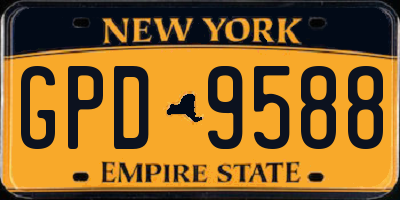 NY license plate GPD9588