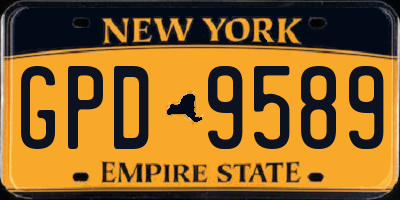 NY license plate GPD9589