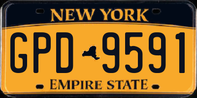 NY license plate GPD9591