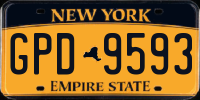 NY license plate GPD9593