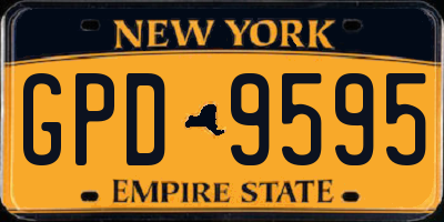 NY license plate GPD9595