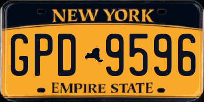 NY license plate GPD9596