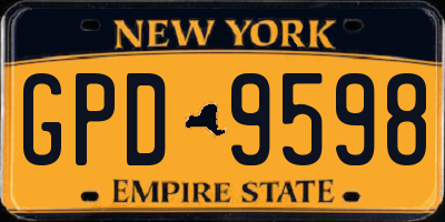 NY license plate GPD9598