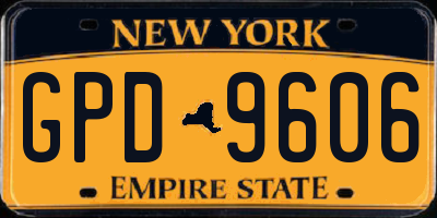 NY license plate GPD9606