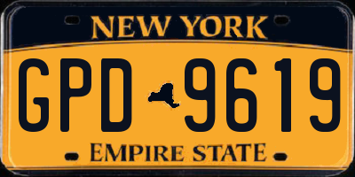 NY license plate GPD9619