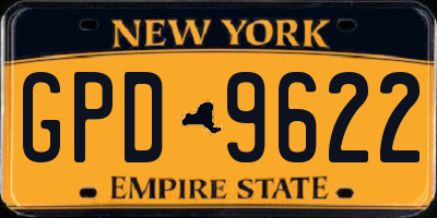 NY license plate GPD9622
