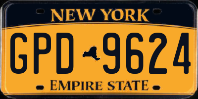 NY license plate GPD9624