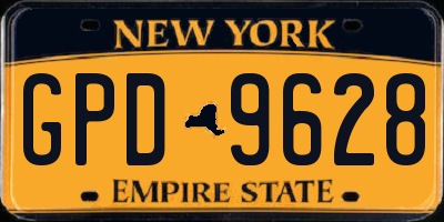 NY license plate GPD9628