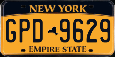 NY license plate GPD9629