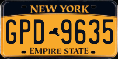 NY license plate GPD9635