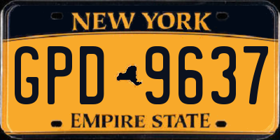 NY license plate GPD9637
