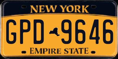NY license plate GPD9646