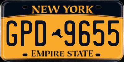 NY license plate GPD9655