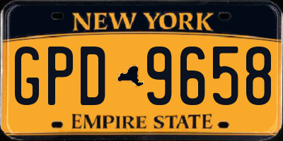 NY license plate GPD9658