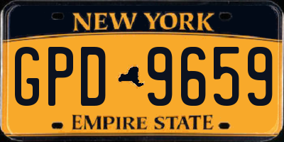 NY license plate GPD9659
