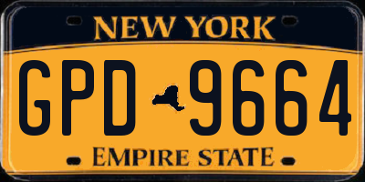 NY license plate GPD9664