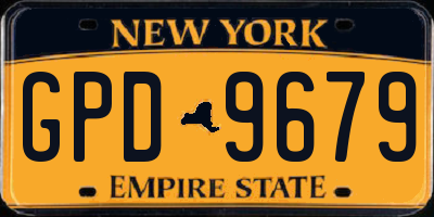 NY license plate GPD9679