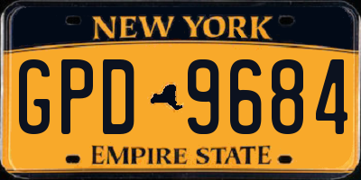 NY license plate GPD9684