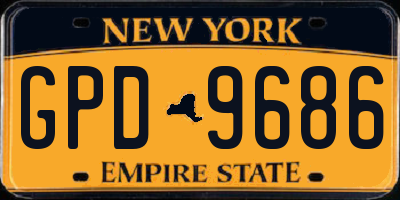 NY license plate GPD9686