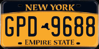NY license plate GPD9688