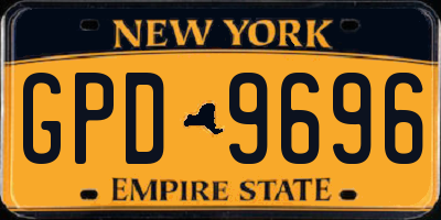 NY license plate GPD9696