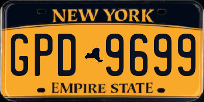 NY license plate GPD9699